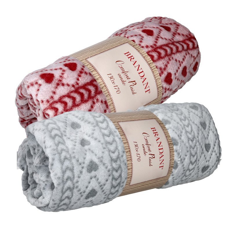 PLAID CUORICINI GRIGIO - 84284