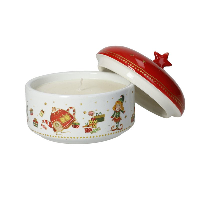 Candela scrigno elfomagia tappo rosso dolomite - 84552 Candela scrigno elfomagia tappo rosso dolomite - 84552