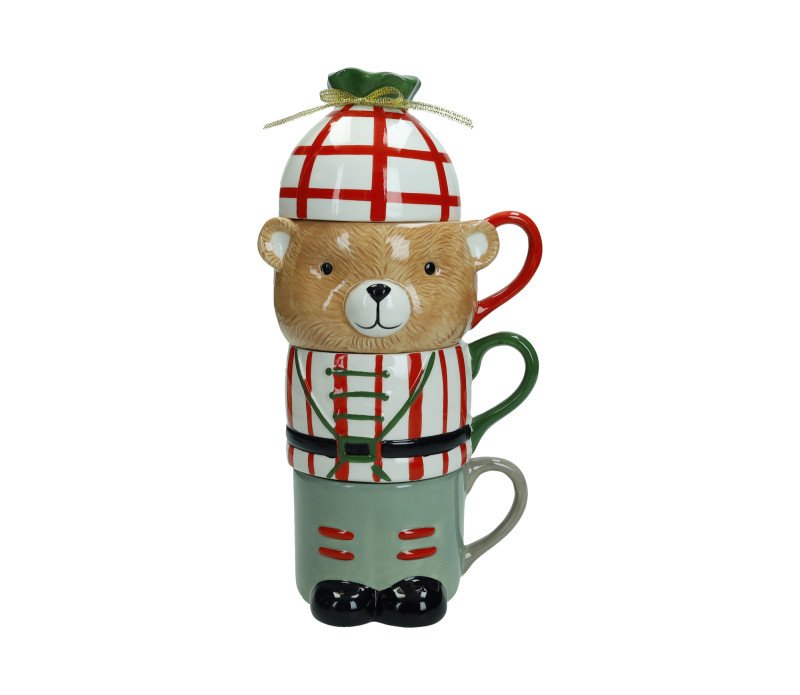 TAZZA ORSETTO SET 4 PZ IMPILABILI DOLOMITE - 84694