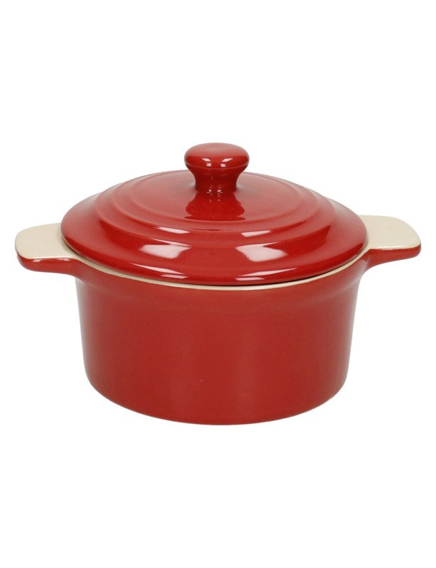 COCOTTE ROSSA C ON COPERCHIO IN STONEWARE - 85407 COCOTTE ROSSA C ON COPERCHIO IN STONEWARE - 85407