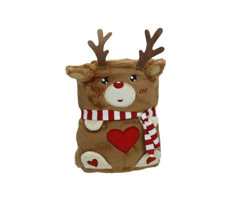 PLAID CALDO NATALE  PUPAZZO DI NEVE IN POLIESTERE - 86019