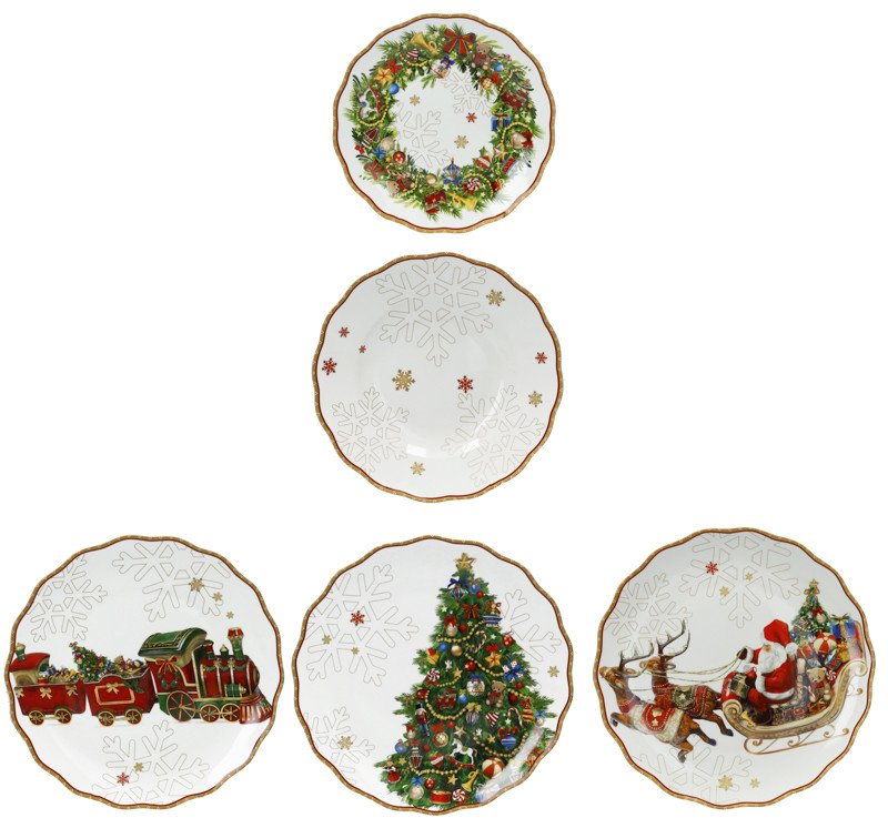 Tavola 18 Pz Christmas Porcellana - 89900