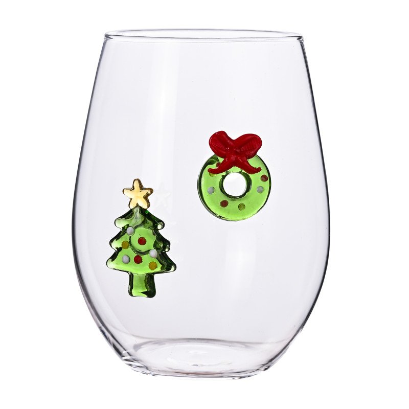 BICCHIERE VIVA IL NATALE SOGGETTI NATALIZI ASSORTITI SET 2 PEZZI - 89941