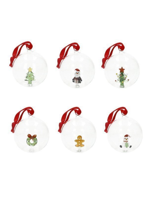 SFERA CHRISTMAS DECORO BABBO NATALE VETRO - 89993