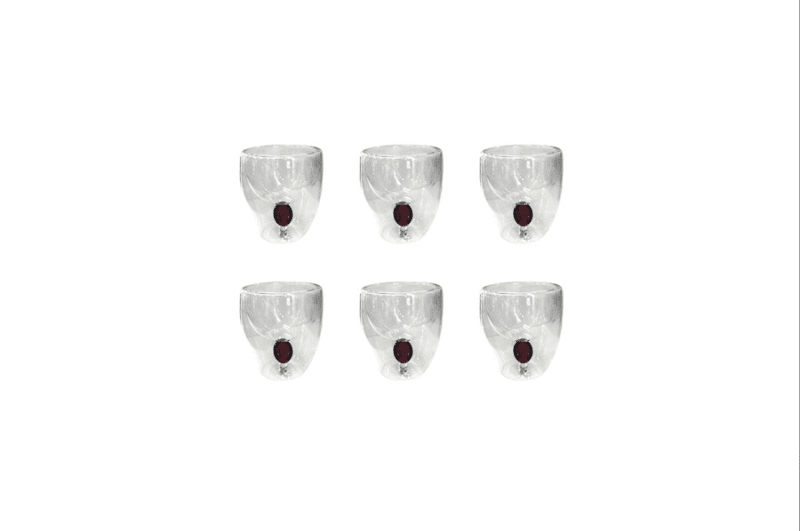 Bicchiere caffe chicco double wall set 6 pz vetro borosilicato - 94221