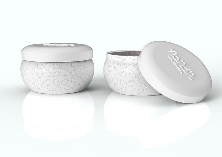 Orecchino bianco stella rossa argento 925 - nan0146