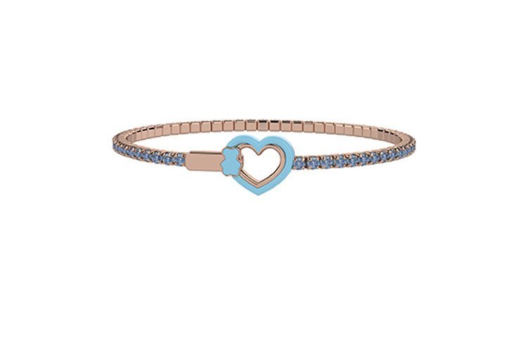 Bracciale tennis mamma azzurro - nan0402