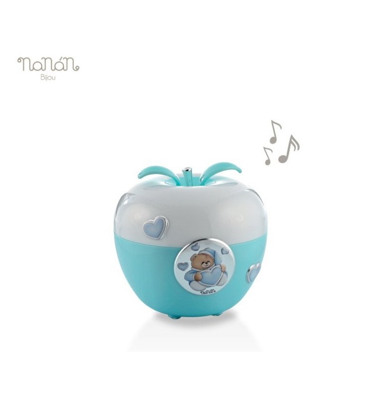 Lampada mela Tato Nanan da bambino colore azzurro - npo0011