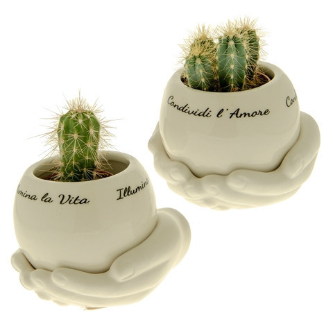 Illumina portapiante 2 soggetti assortiti cm. 11 h. 8 - 02a108 - 02a108