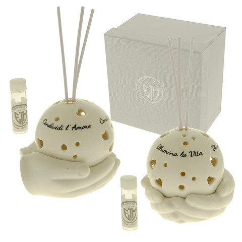 Illumina diffusore con led 2 soggetti assortiti cm10h10 con scatola - 02a109 - 02a109