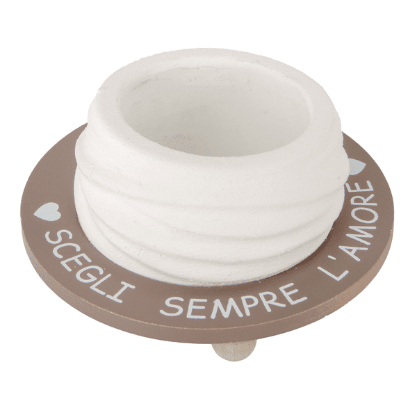 Round p/pianta dm. 16 h. 8 bianco - 02a348