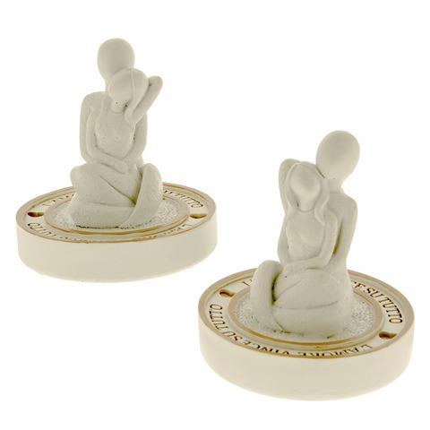 Amami coppia 2 soggetti assortiti diametro 8,5 h. 9 - 04a307 - 04a307