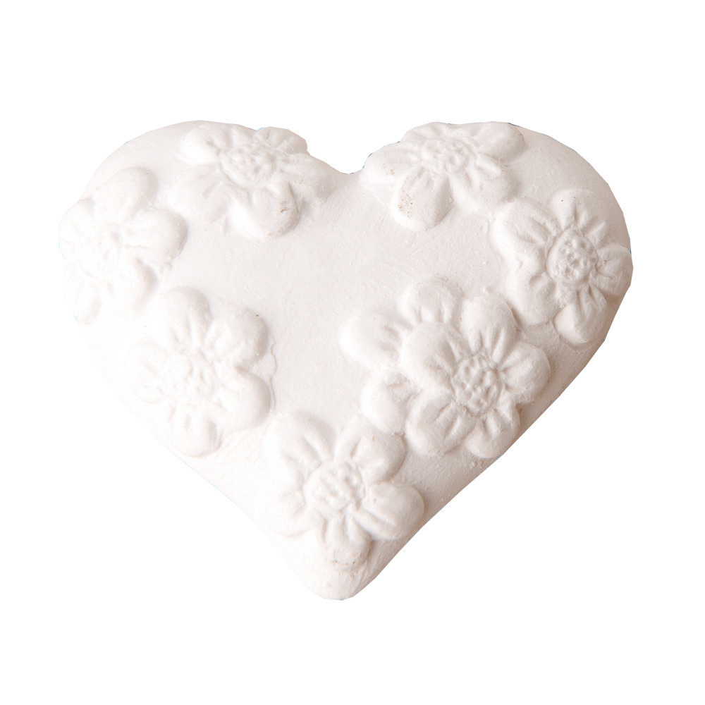 Gesso cuore fiori cm 3,5 - 08339 - 08339