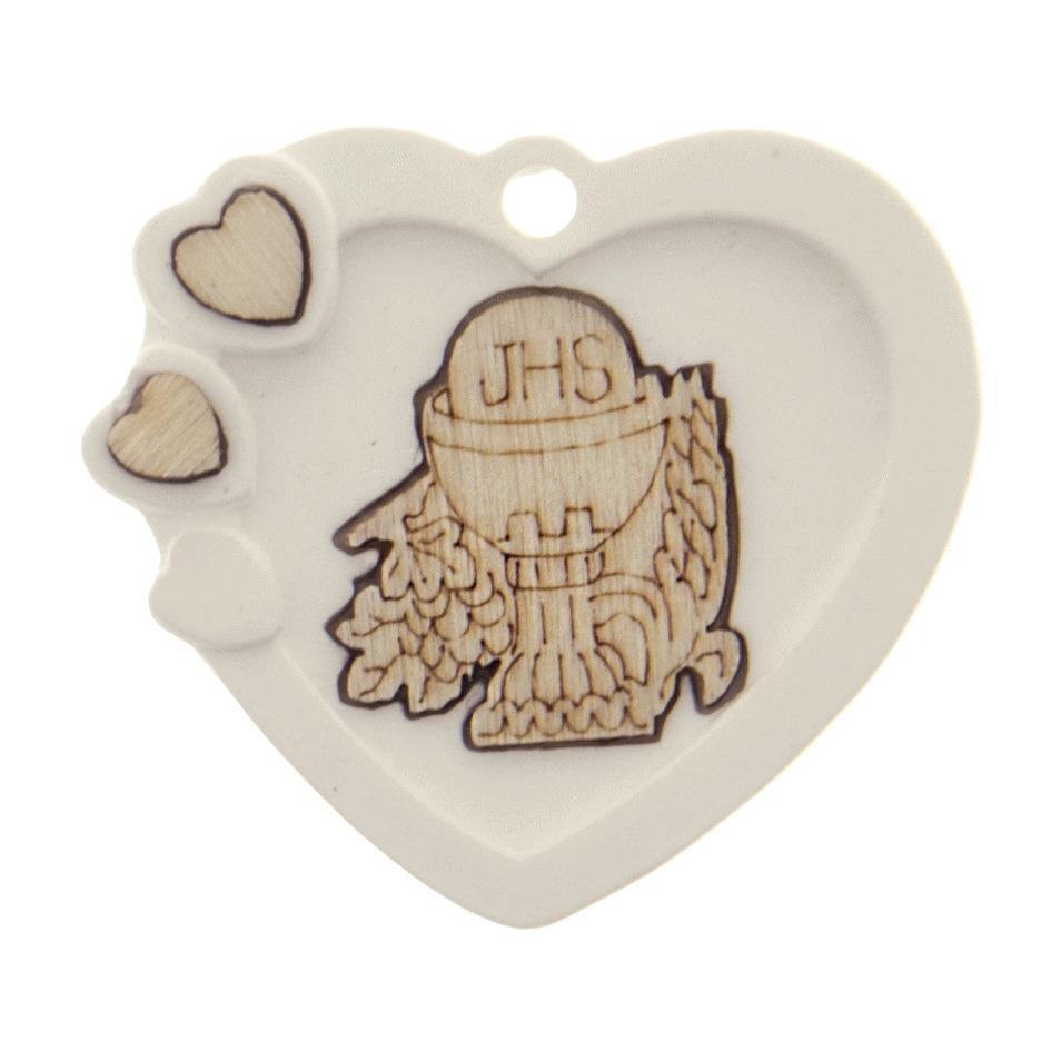 Gesso cuore comunione cm. 4 - 08a049 - 08a049