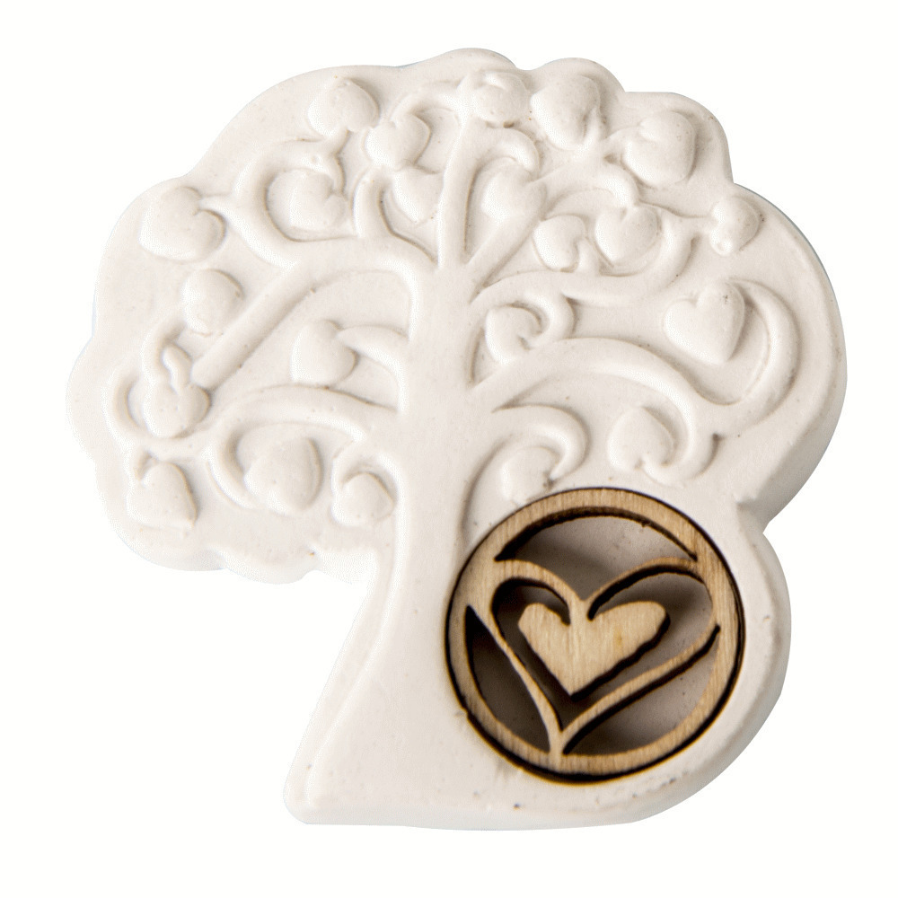Gesso legno albero cuore cm. 4,5 - 08a051 - 08a051