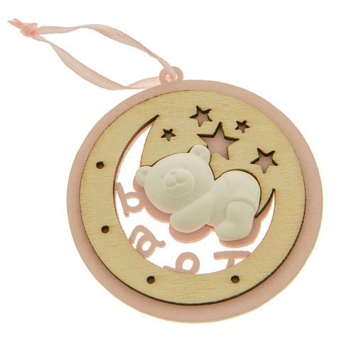 Gesso baby luna orso rosa diametro 6,5 - 08a065 - 08a065