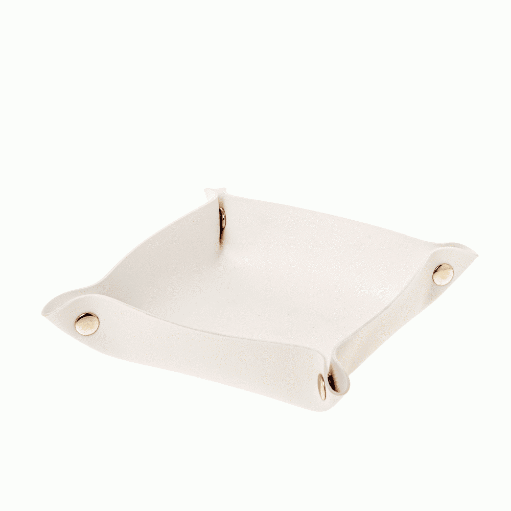 Raffinato quadrato cm. 17x17 bianco - 08a168