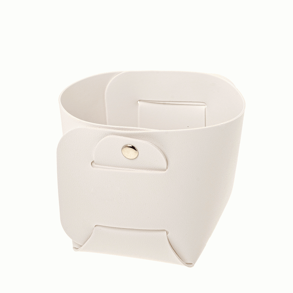 Raffinato cesto cm. 12 h. 11 bianco - 08a172