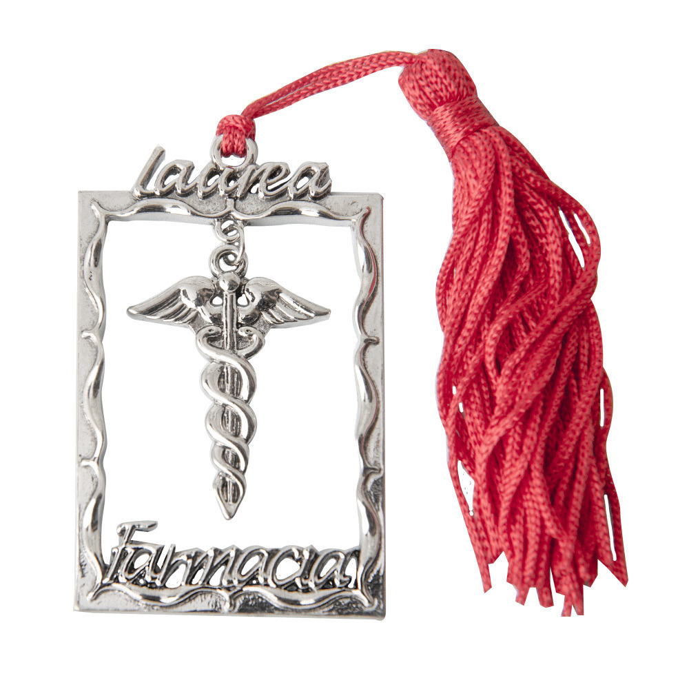 Applicazione laurea farmacia in metallo con nappina - 12a035