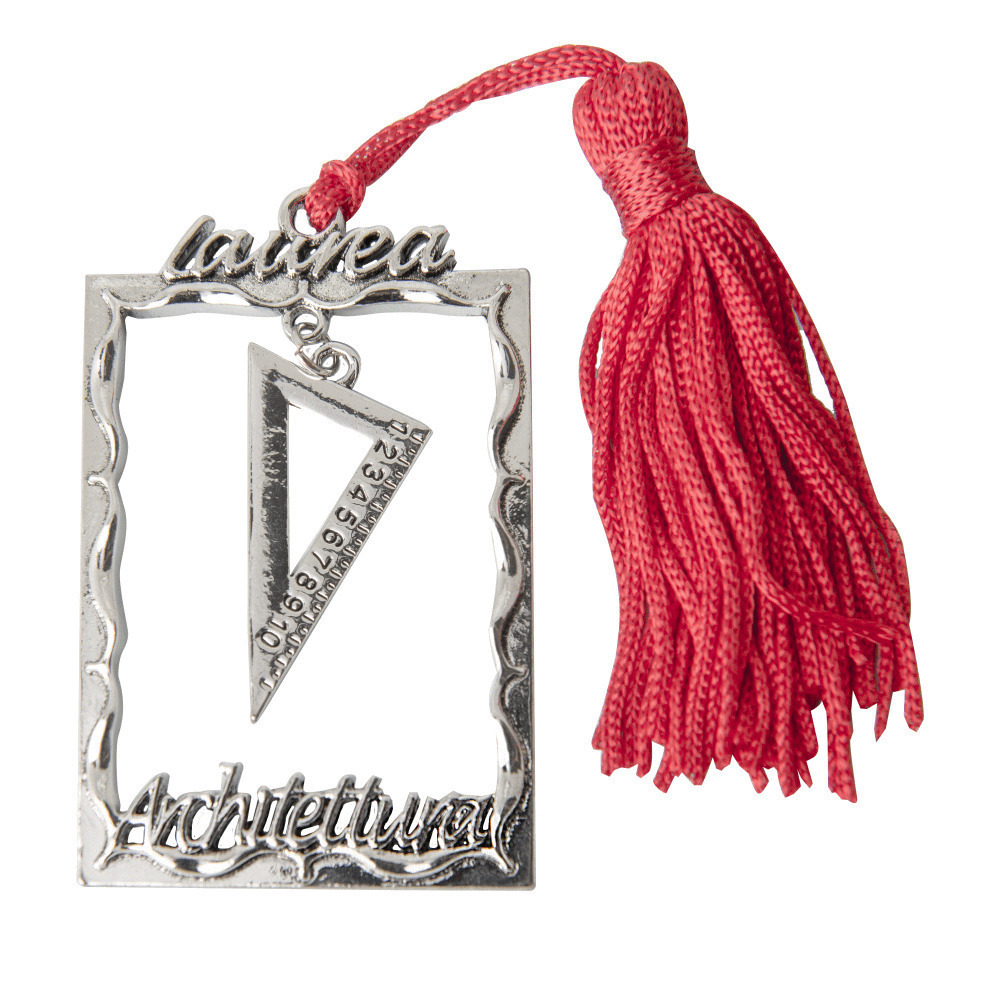 Applicazione laurea architettura in metallo con nappina - 12a039