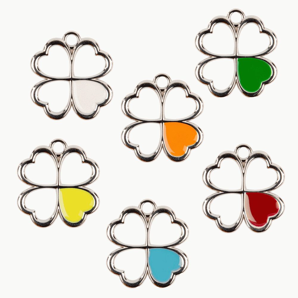 Zama quadrifoglio colore cm. 3 s/6 - 12a135