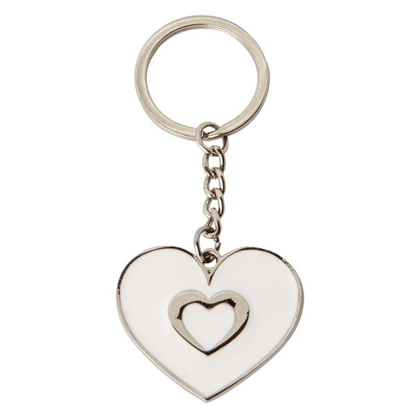 Zama p/chiave 2cuori silver cm. 4 - 12a167