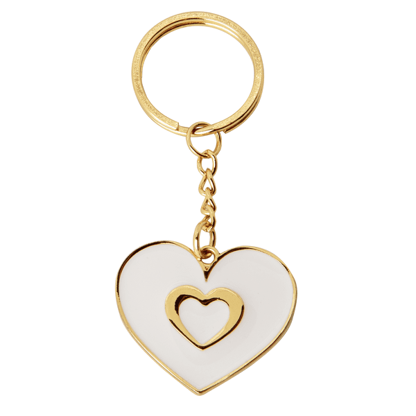 Zama p/chiave 2cuori gold cm. 4 - 12a168