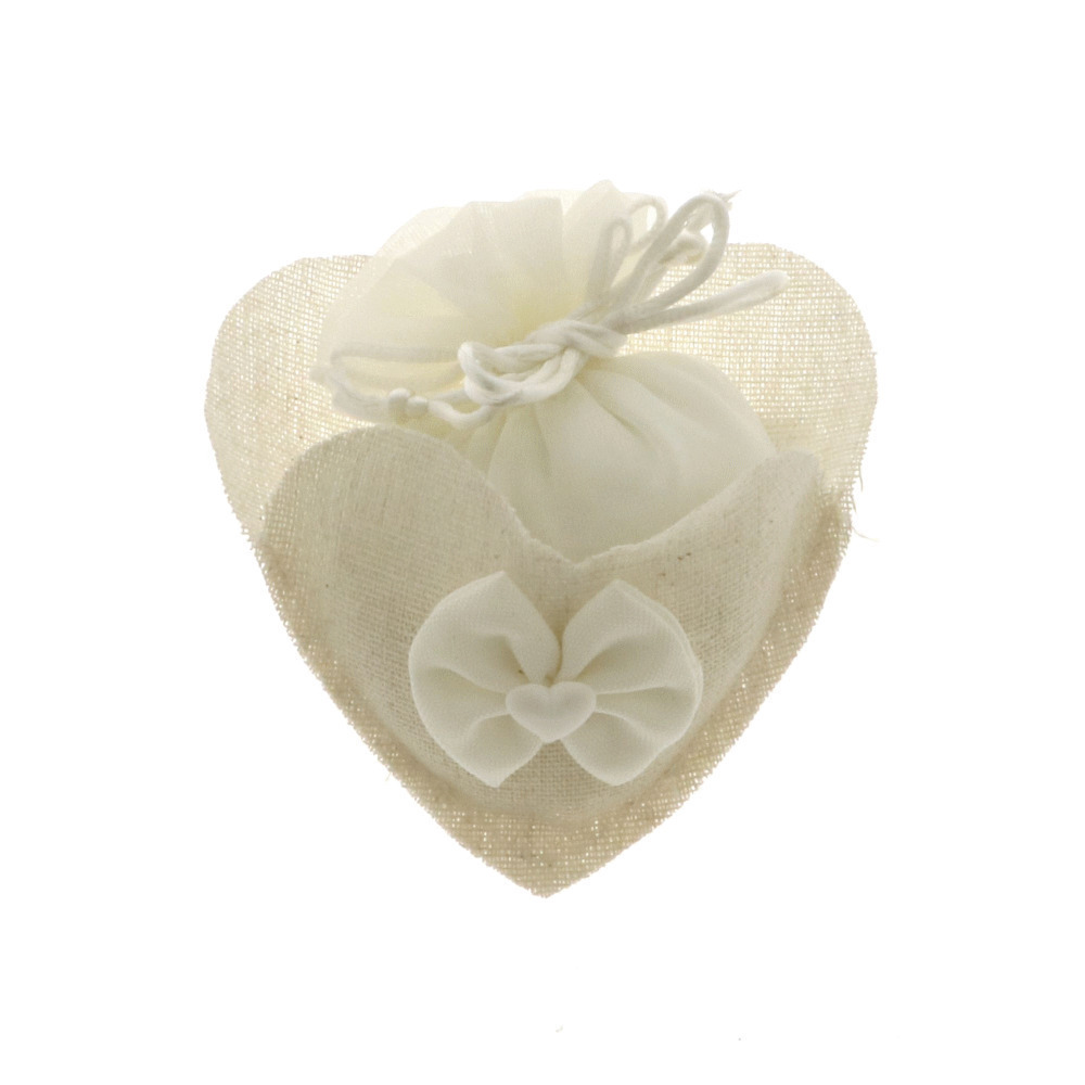 Lieto cuore cm 12 crema - c1875