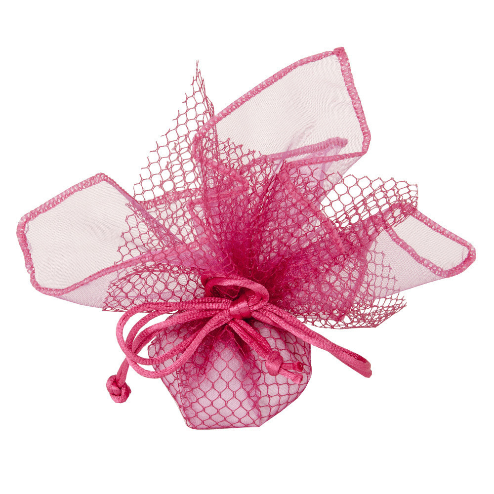 Centrino rete portaconfetti fuxia - c2149