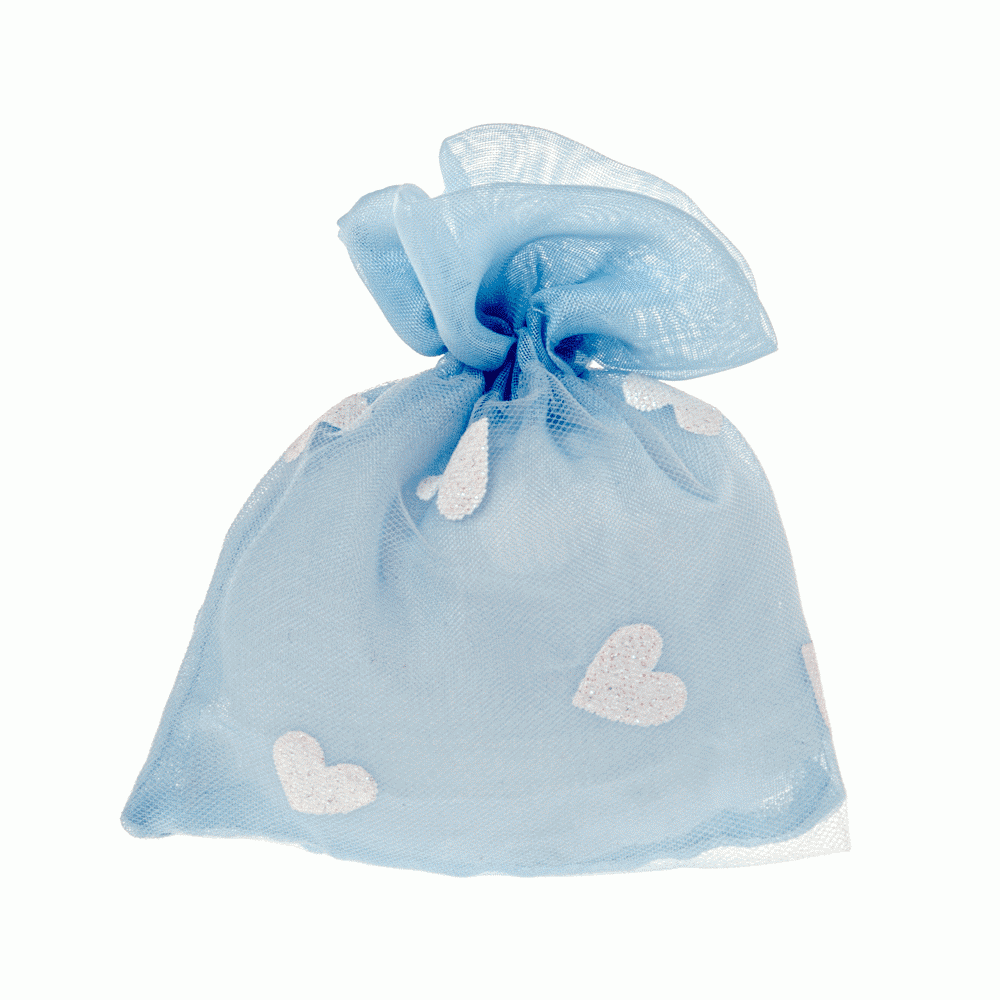 Glitter heart bag cm. 10x12 cielo - c2606 Glitter heart bag cm. 10x12 cielo - c2606