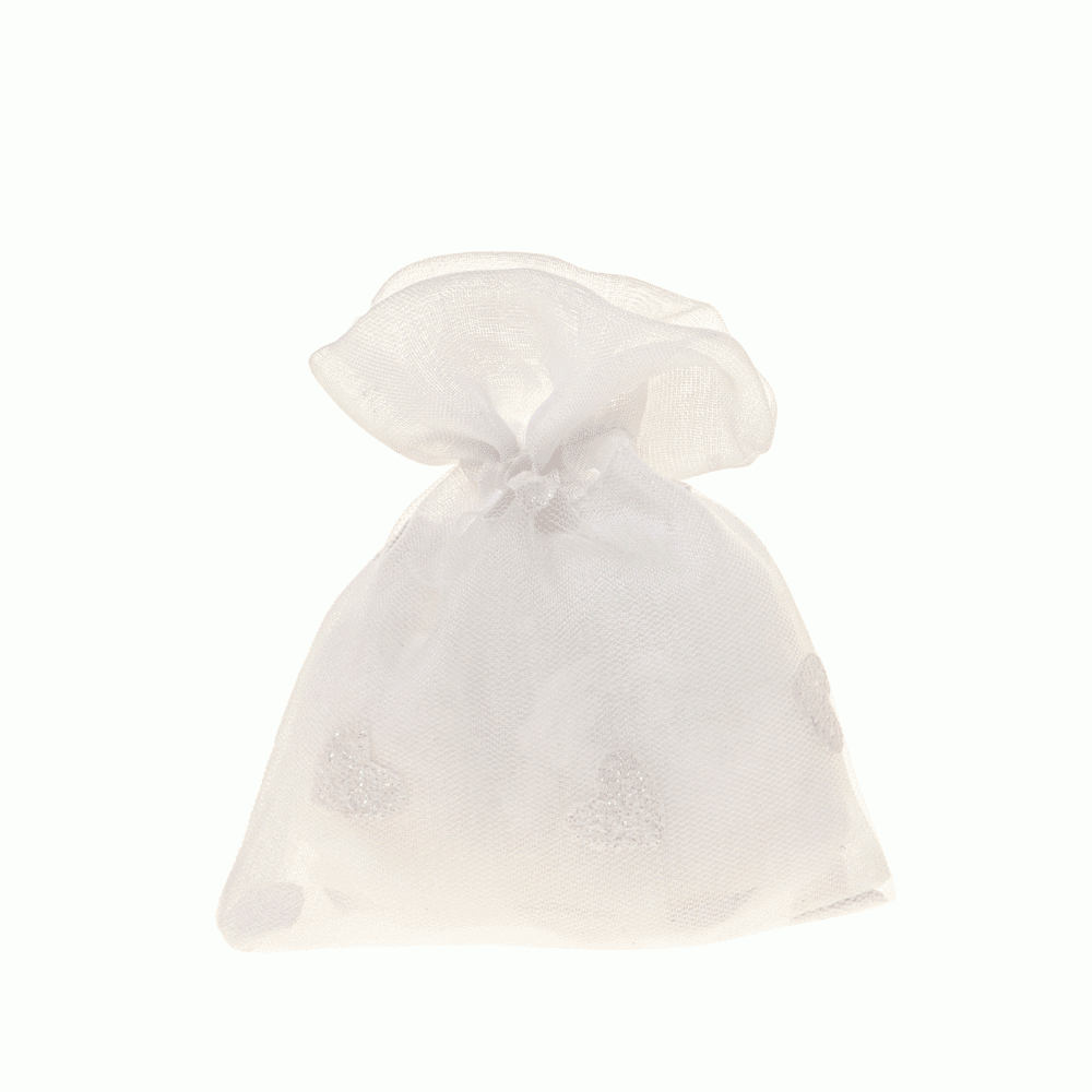 Heart bag cm. 10x12 bianco - c2675 Heart bag cm. 10x12 bianco - c2675
