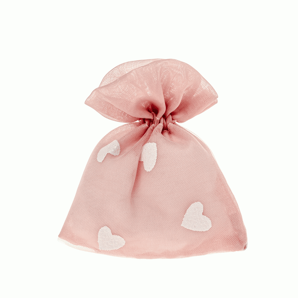 Heart bag cm. 10x12 rosa antico - c2676 Heart bag cm. 10x12 rosa antico - c2676