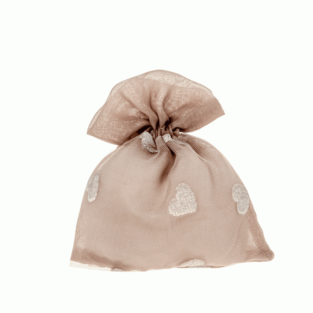 Heart bag cm. 10x12 beige - c2677 Heart bag cm. 10x12 beige - c2677