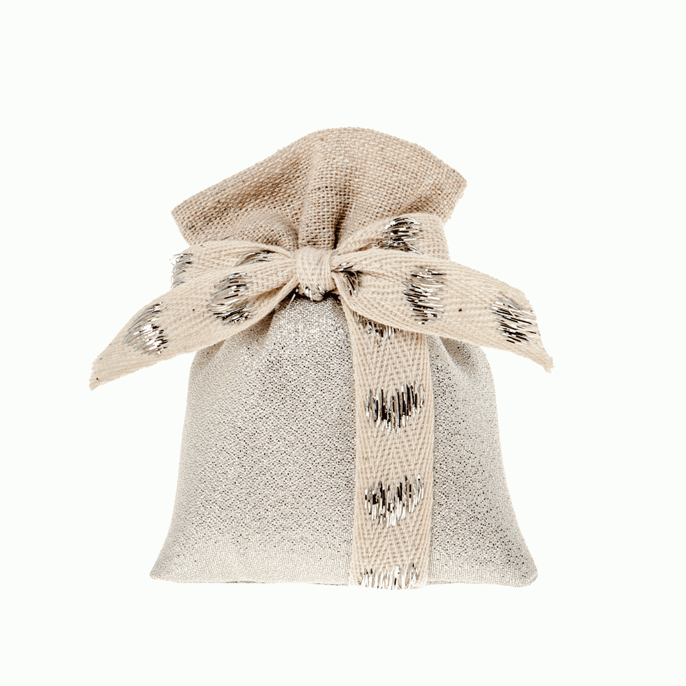 Mille cuori bag cm. 8x10 silver - c2733