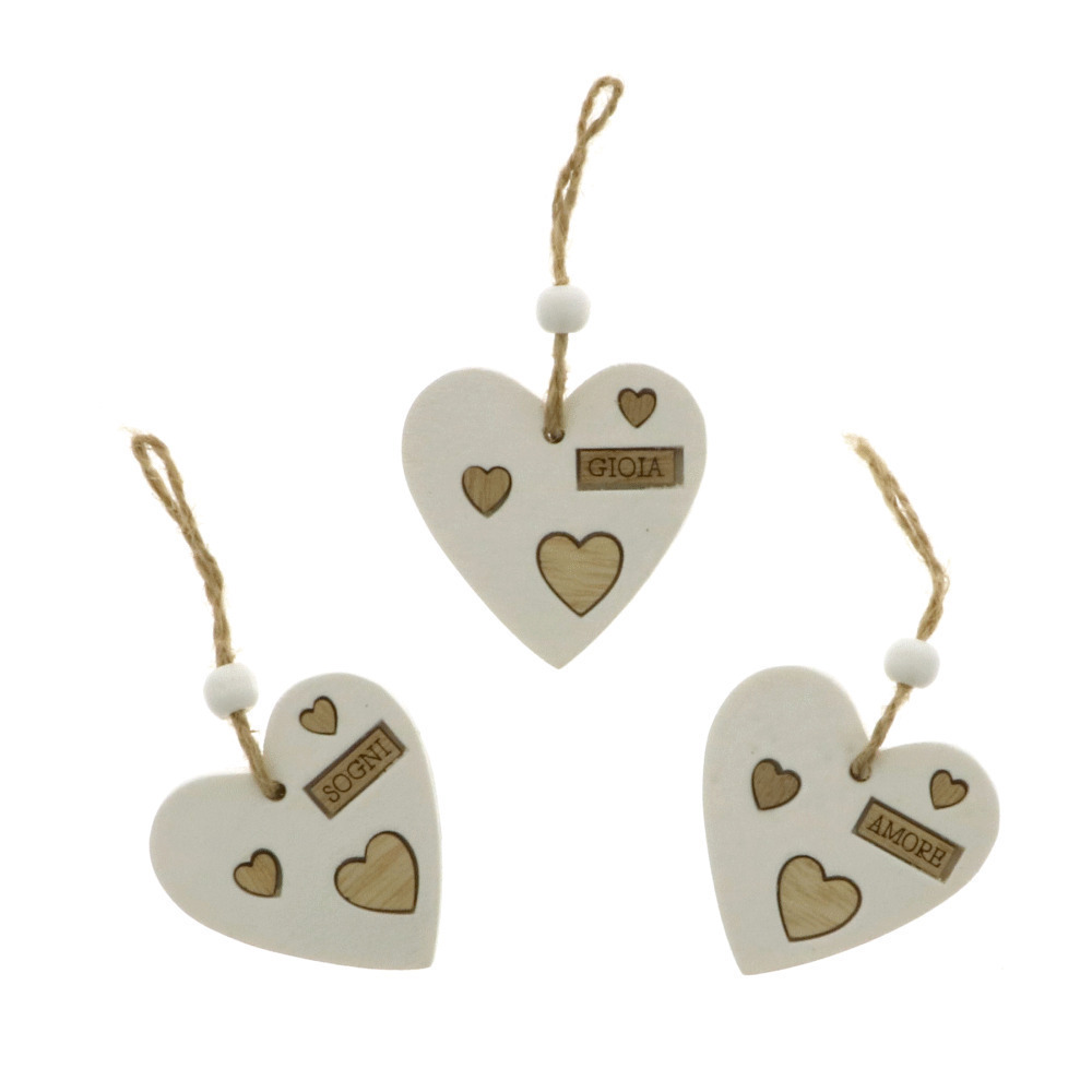 Decoral cuore cm 6 3 soggetti assortiti - ca124 - ca124
