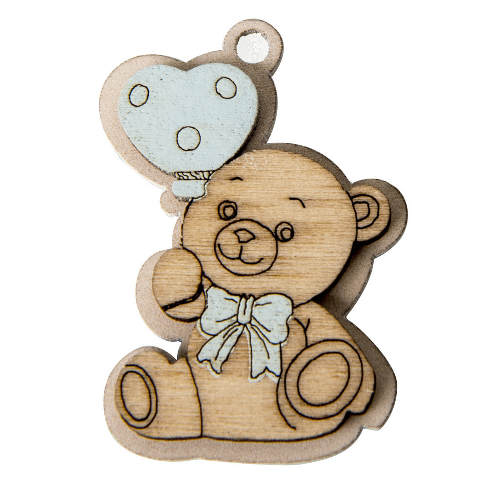 Legno bear cielo cm. 4 (bag12pz) 1/120bag - ca130 - ca130