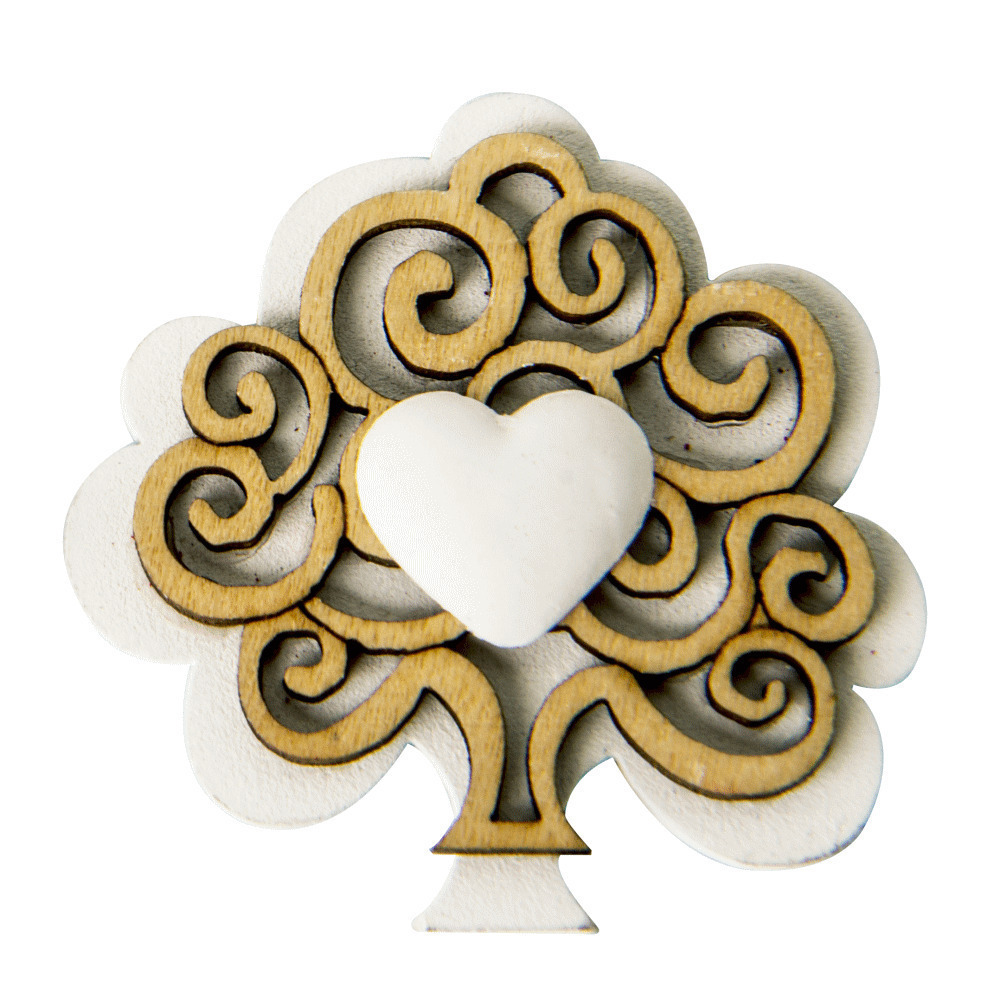 Legno alb/cuore gesso cm4(bag12)1/120bag - ca132 - ca132