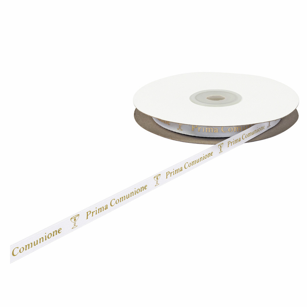 Nastro comunione b. Co 10mm 25mt - dl1001 - dl1001