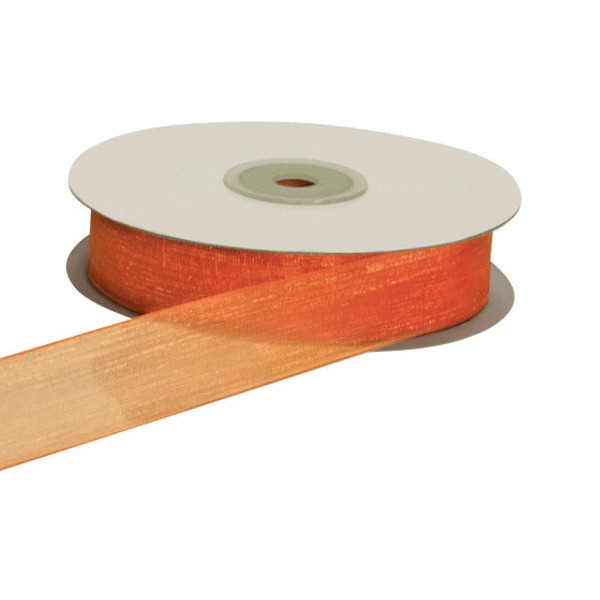 Nastro organza arancio 6mm 50mt - e0609 - e0609