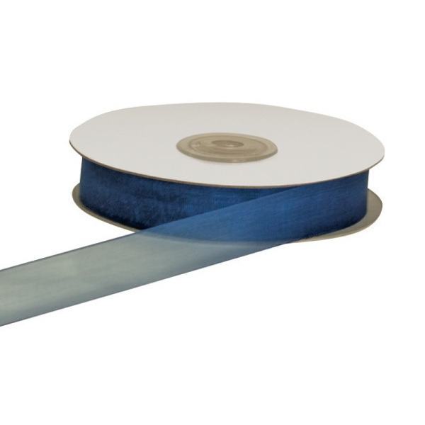 Nastro organza blu /avion 6mm50mt - e0618 - e0618