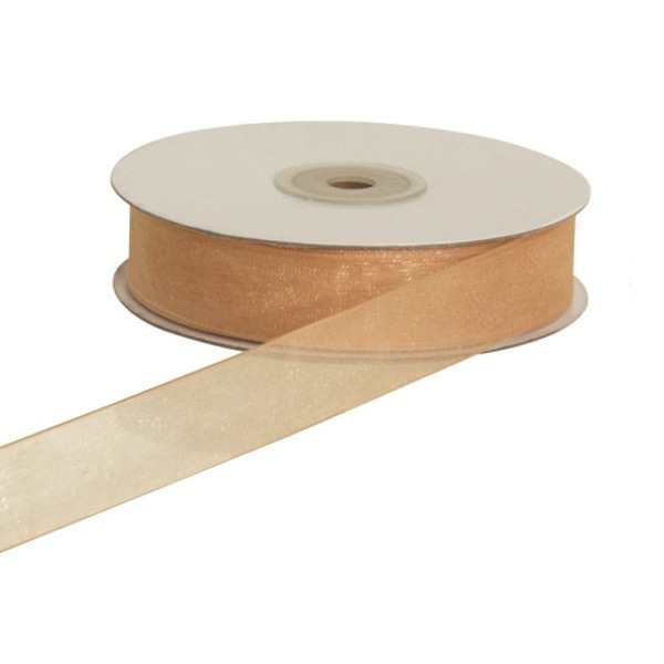 Nastro organza nocciola 10mm 50mt - e1003 - e1003