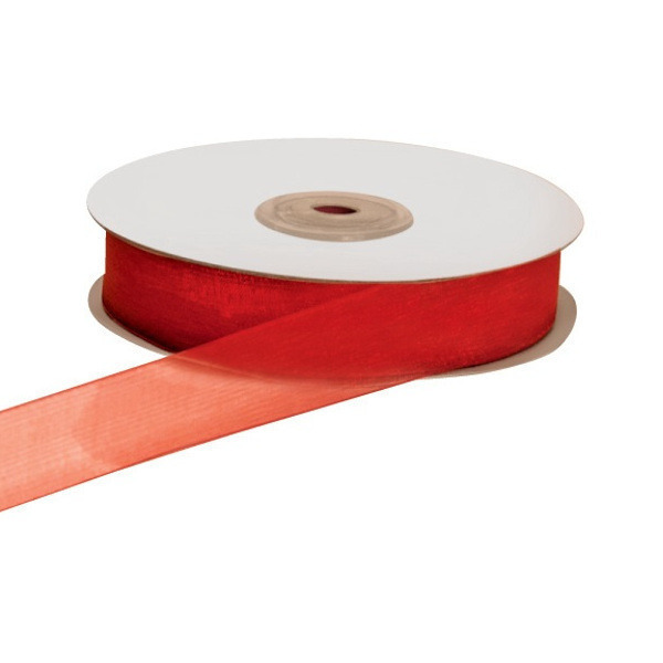 Nastro organza rosso 10mm 50mt - e1011 - e1011