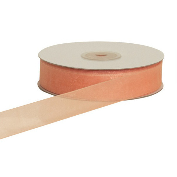 Nastro organza pesca 10mm 50mt - e1023 - e1023