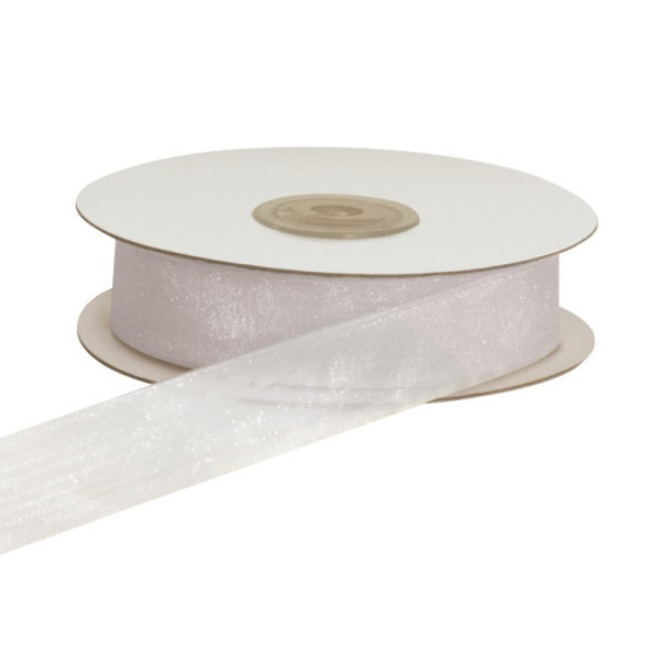 Nastro organza bianco 40mm 50mt - e4001 - e4001