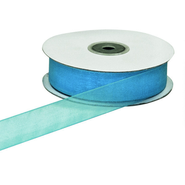 Nastro organza turchese 40mm 50mt - e4024 - e4024