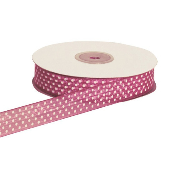 Nastro org. Pois fuxia 20mm 50mt - ep2116 - ep2116