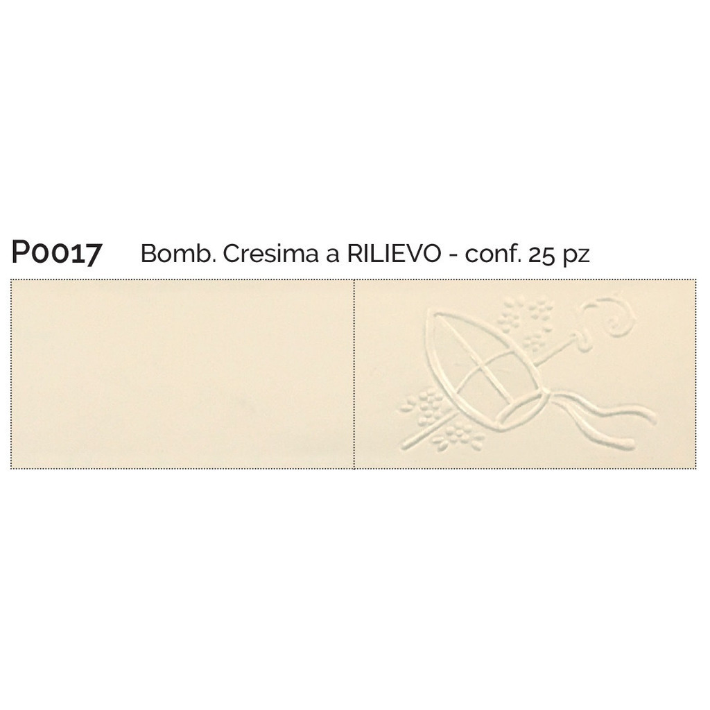 Bomb. Cresima a rilievo conf. 25 pz - p0017 - p0017