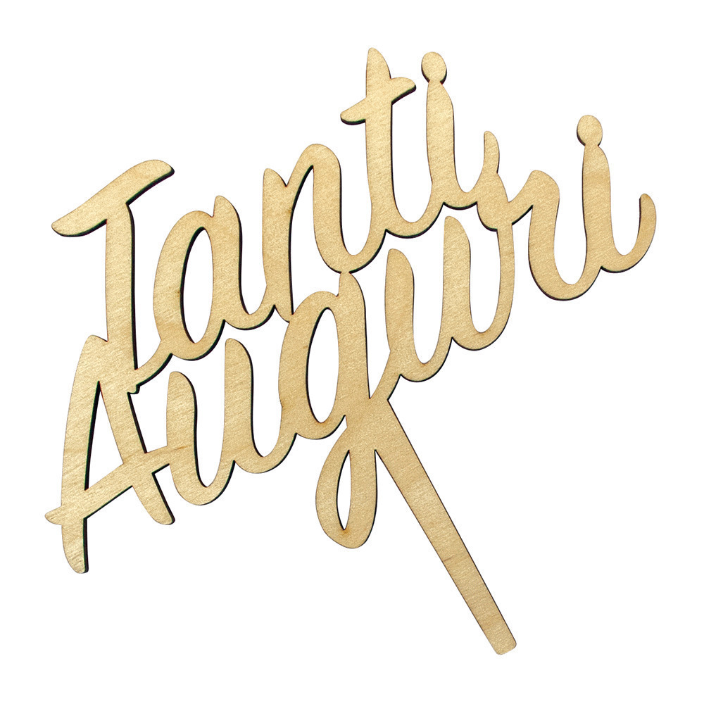 Cake topper "tanti auguri" - p0142 - p0142