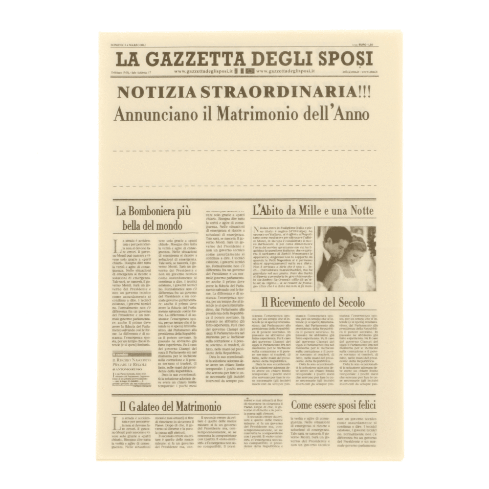 Stock la gazzetta degli sposi /100nt - qfa839