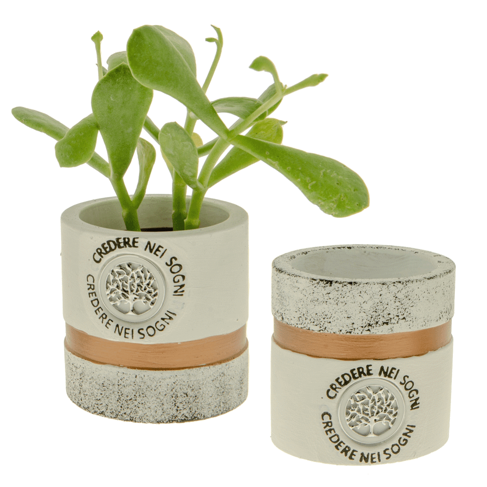 Qfdali' portapiante 2 soggetti assortiti diametro 7 h. 7 - qfc733 - qfc733